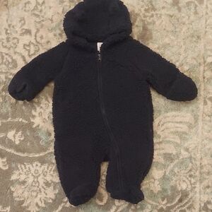 Cozy Blue Fleece Baby One Piece